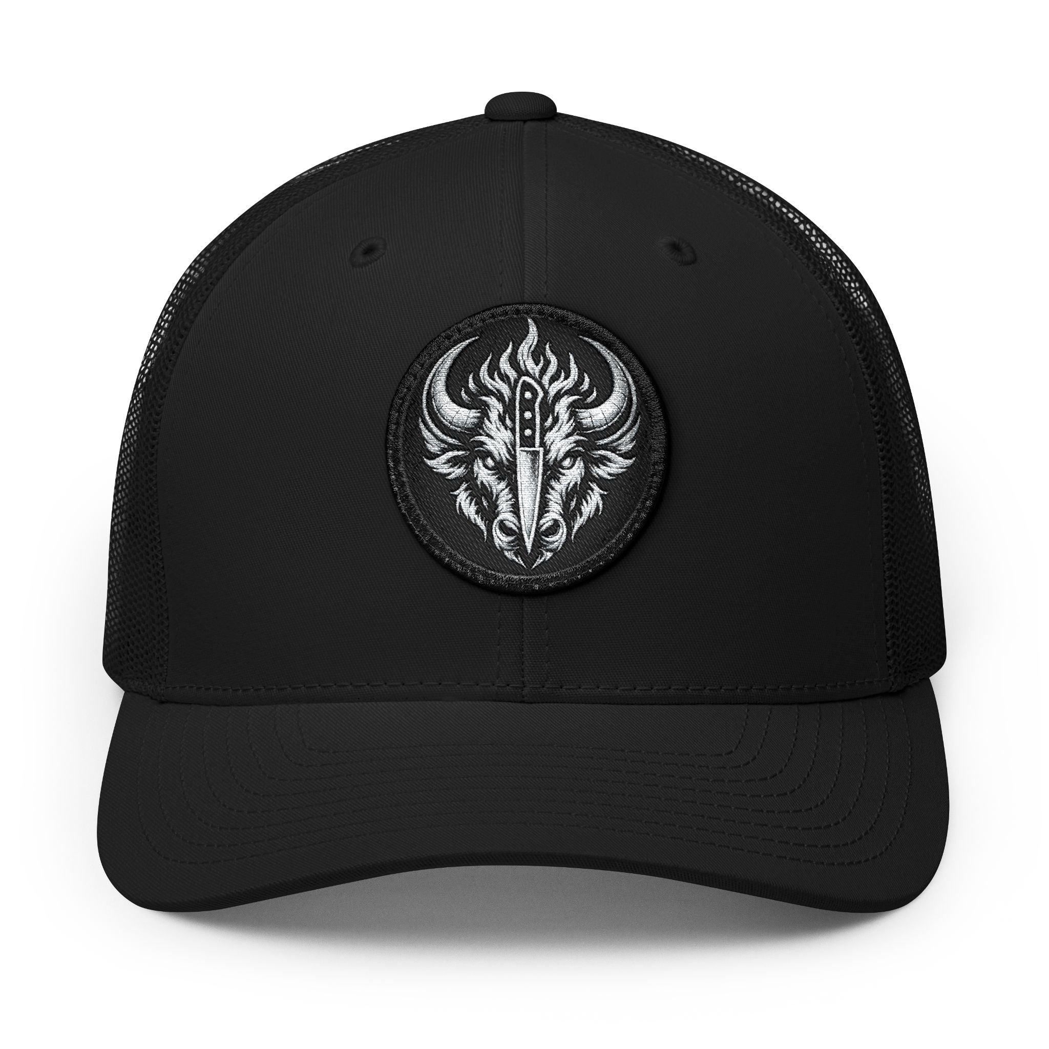 Culinary Chaos Buffalo Trucker Cap | Embroidered Patch Snapback Hat