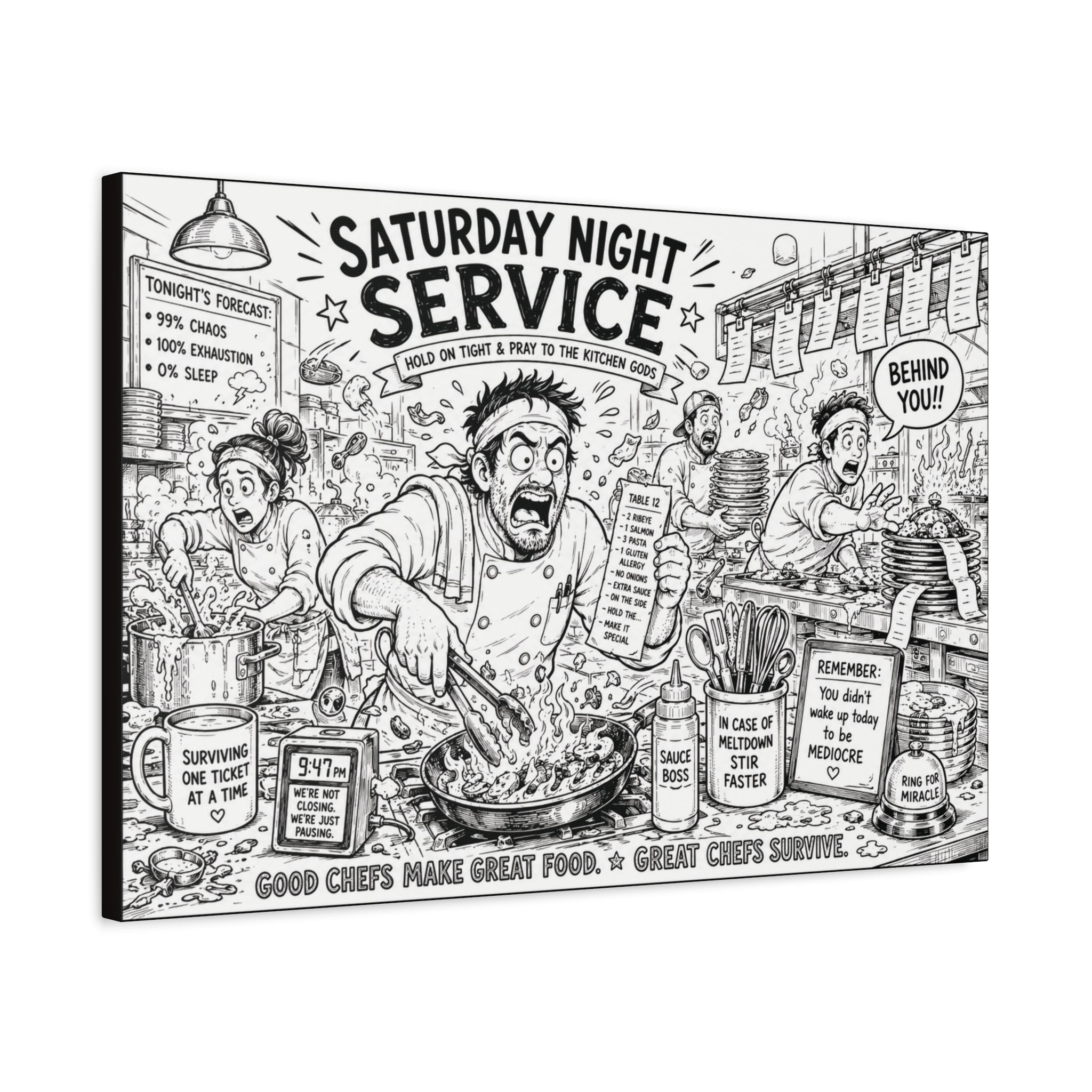Saturday Night Service Canvas Wall Art