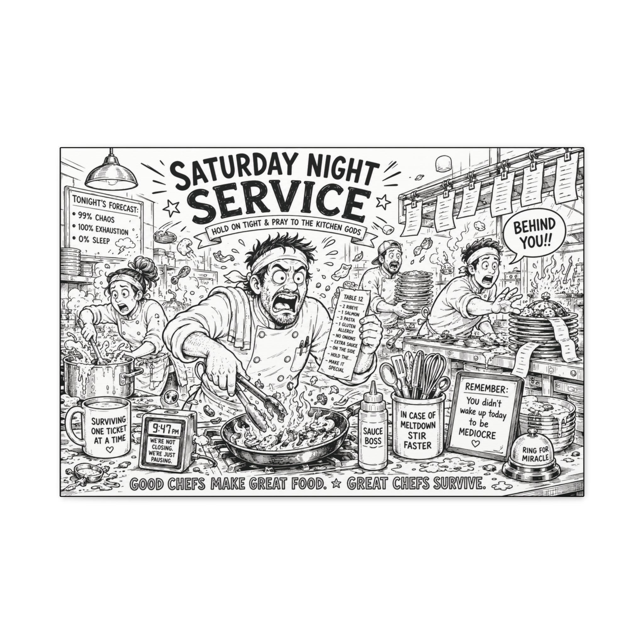 Saturday Night Service Canvas Wall Art