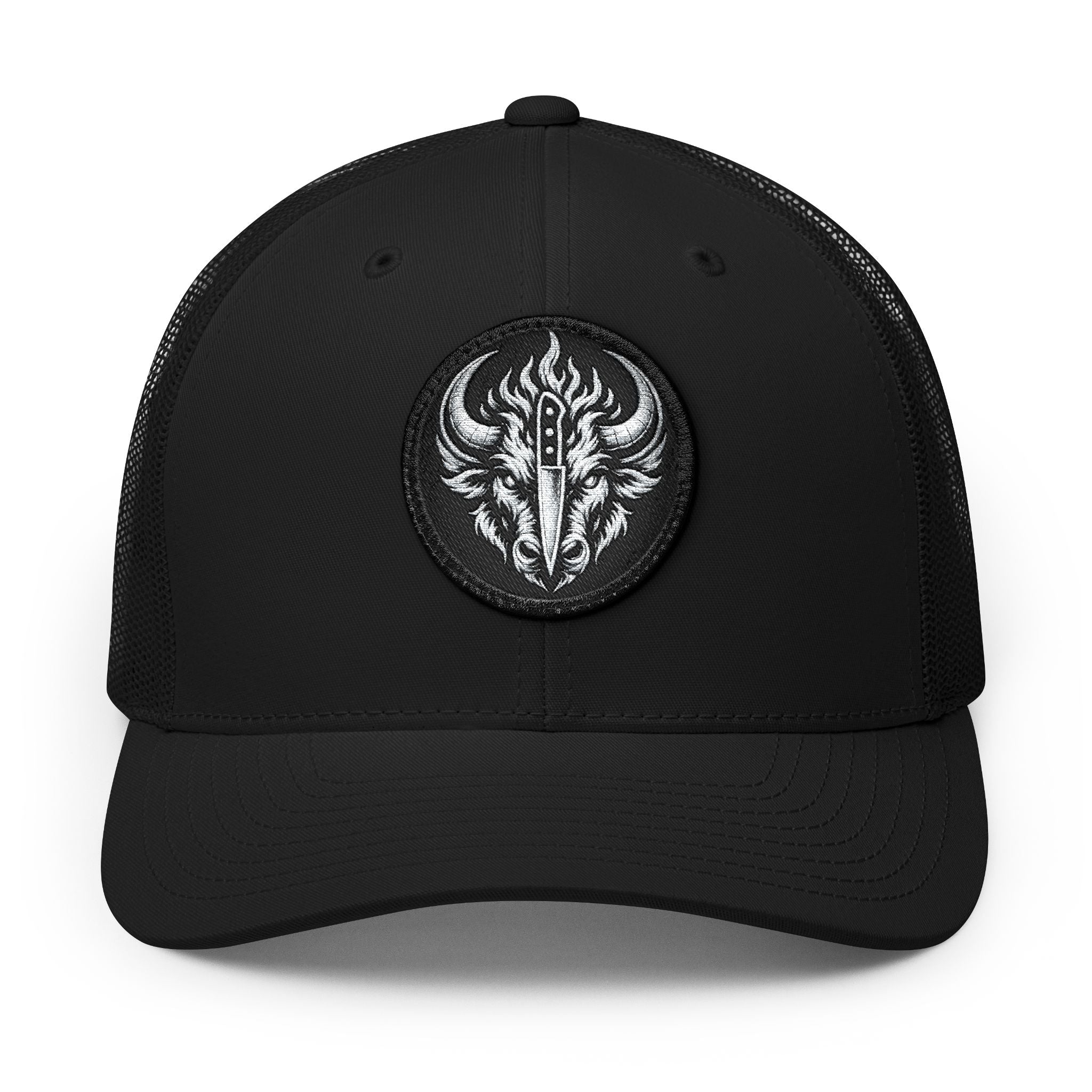 Culinary Chaos Buffalo Trucker Cap | Embroidered Patch Snapback Hat
