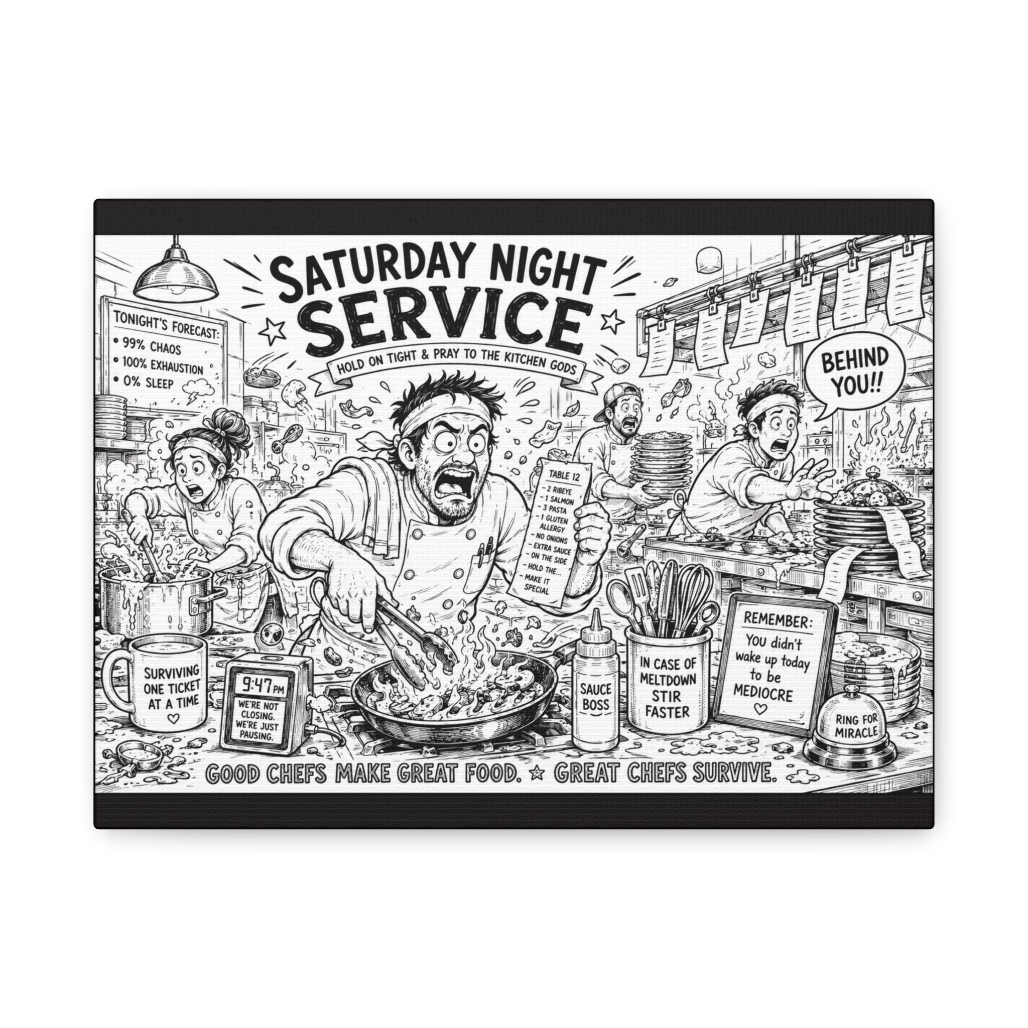 Saturday Night Service Canvas Wall Art