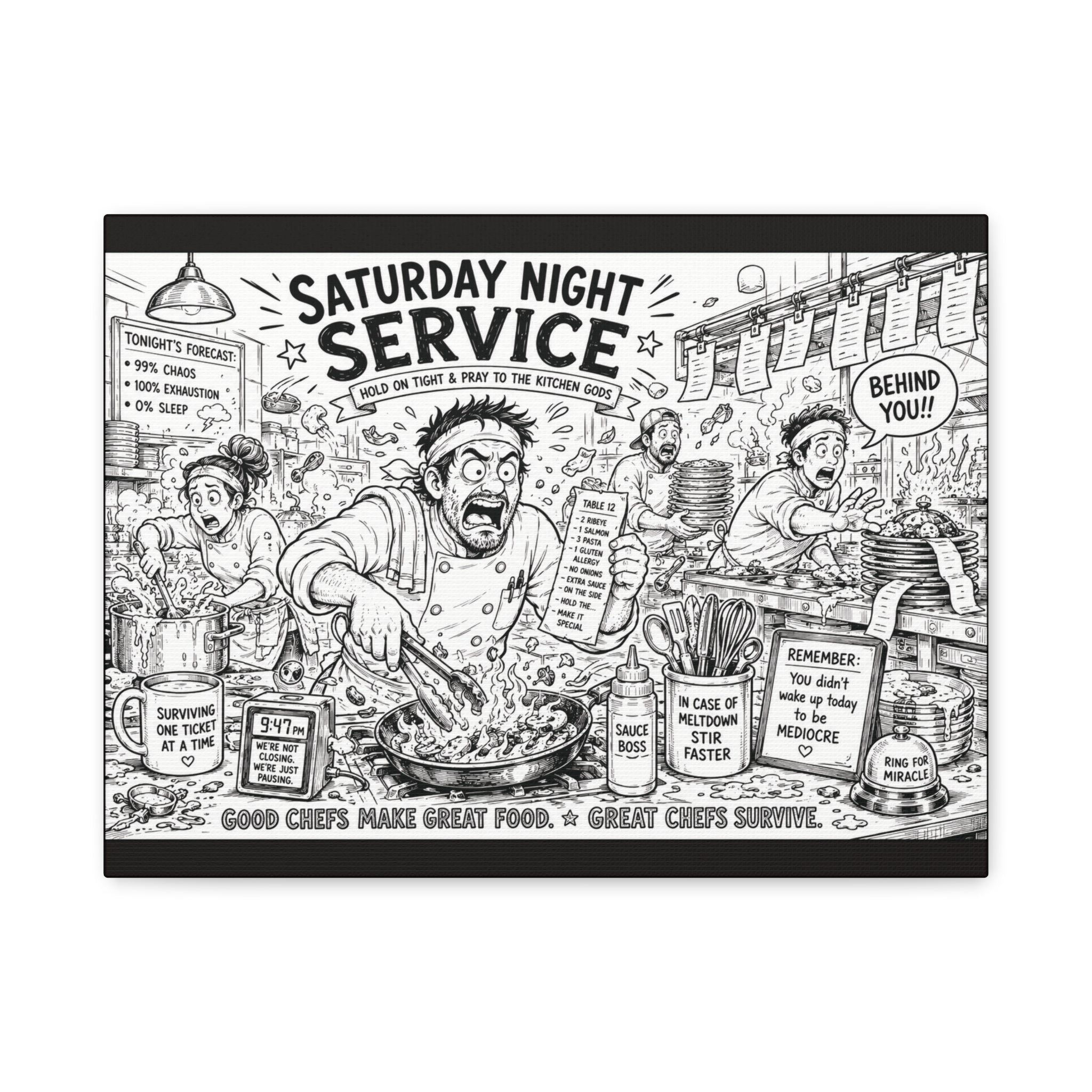 Saturday Night Service Canvas Wall Art