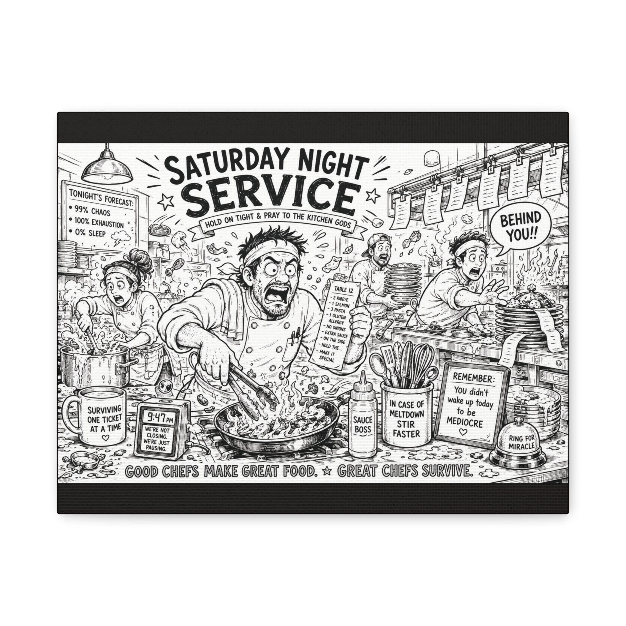 Saturday Night Service Canvas Wall Art