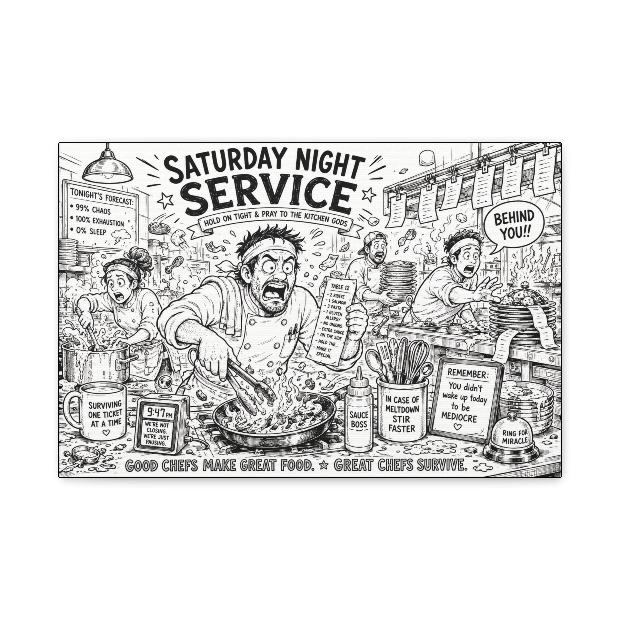 Saturday Night Service Canvas Wall Art
