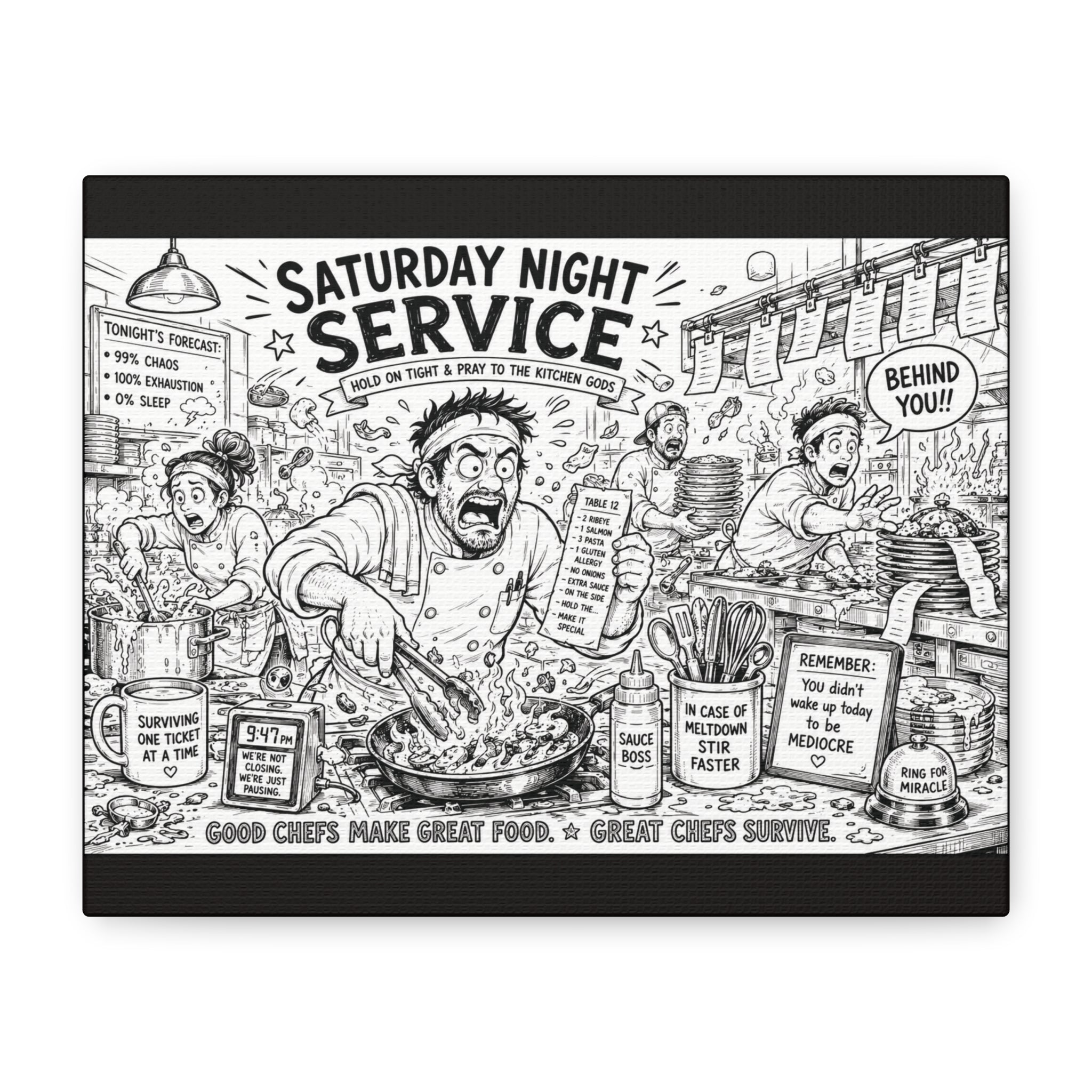 Saturday Night Service Canvas Wall Art